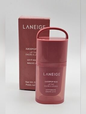 Laneige Juicepop Box Lip Tint is a water-to-oil lip stain Lo Fi Mauve, NIB
